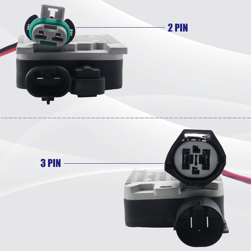 AIKEN Cooling Fan Control Relay Module Connector Plug Wire Harness Compatible with Ford Crown Victoria Focus Lincoln Town Car Mercury Grand Marquis Mazda M3 Replace# 902-209, 6W1Z8B658AC. - Image 4